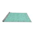 thumbnail image 2 of Ahgly Company Machine Washable Indoor Round Oriental Light Blue Traditional Area Rugs, 8' Round, 2 of 4