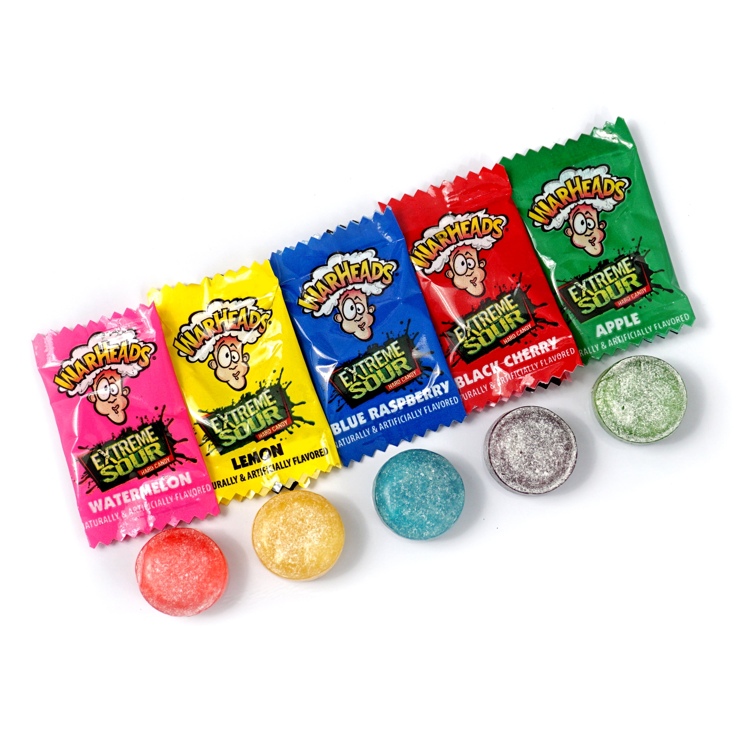 Warheads Extreme Sour Candy, 2 Pound Bag, Assorted Flavors, Individually Wrapped Hard Candy