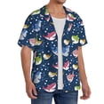 thumbnail image 2 of Fotbe Colorful Cartoon Shark Camisa Estampada de Manga Corta para Hombre, Casual de Verano, Estilo Playero, Sin Arrugas-Large, 2 of 5