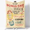 thumbnail image 1 of Couverture Cadeau pour Papa, Merci de m'Incruster et de Devenir le Papa Bonus, 1 of 5
