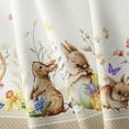thumbnail image 5 of Oval Easter Tablecloth 60x84Inch, Spring Floral and Bunny Easter Egg Watercolor Tablecloth, Waterproof Wrinkle Resistant Tablecloth, Holiday Kitchen Dining Spring Easter Decor, 5 of 6