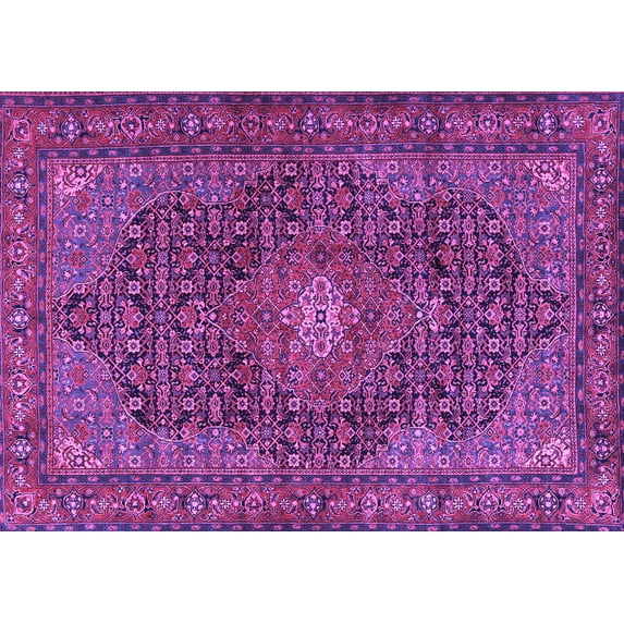 Ahgly Company Indoor Rectangle Persian Purple Traditional Area Rugs, 2' x 5'