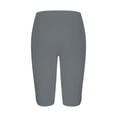 thumbnail image 5 of Eiyaclvo Plus Size Biker Shorts Women Knee Length Elastic Waist Slim Fit Gym Yoga 5 Inseam Shorts Running Athletic Workout Shorts, 5 of 5