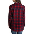 thumbnail image 4 of Jach's Girlfriend Plaid Soft Flannel Shirt Red/Blue Fleece Pockets Medium, 4 of 4