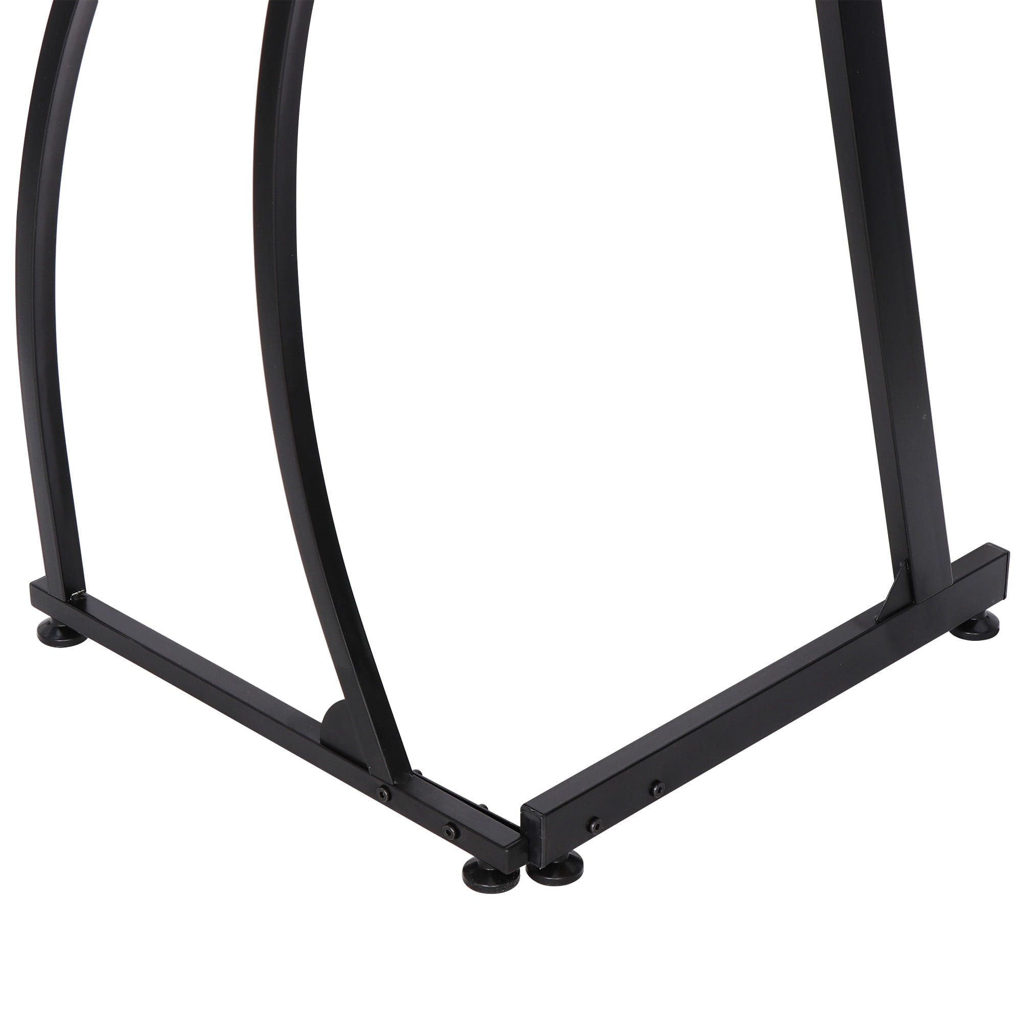 ZENY Modern L-Shaped Computer Desk with Sturdy Metal Frame - Walnut Finish Ergonomic Workstation