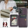thumbnail image 6 of for Samsung Galaxy A23 5G Wallet Case with RFID Blocking Credit Card Holder,PU Leather Folio Flip Kickstand Handle Wrist Strap Shockproof Cover Women Men for Samsung Galaxy A23 5G Phone Case,Purple, 6 of 9
