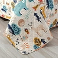 thumbnail image 3 of ARL HOME Courtepointe pour Enfants Taille Simple Garçons Couvre-Lit Mignon Animal Ours Literie Enfants Courtepointe Imprimée Animal Forêt Dessin Animé Couvre-Lit Réversible Léger Couettes pour Enfants+2 Taies d'Oreiller, 3 of 7