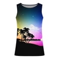 thumbnail image 4 of Basketball Palm Tree Tank Top for Men,Hawaii Tank Top Men Cool Novelty Printed Graphic Sleeveless Beach Tank Top,Muscle Shirt for Workout Gym Jogging,Hawaii Summer Vacation Tanks, 4 of 4