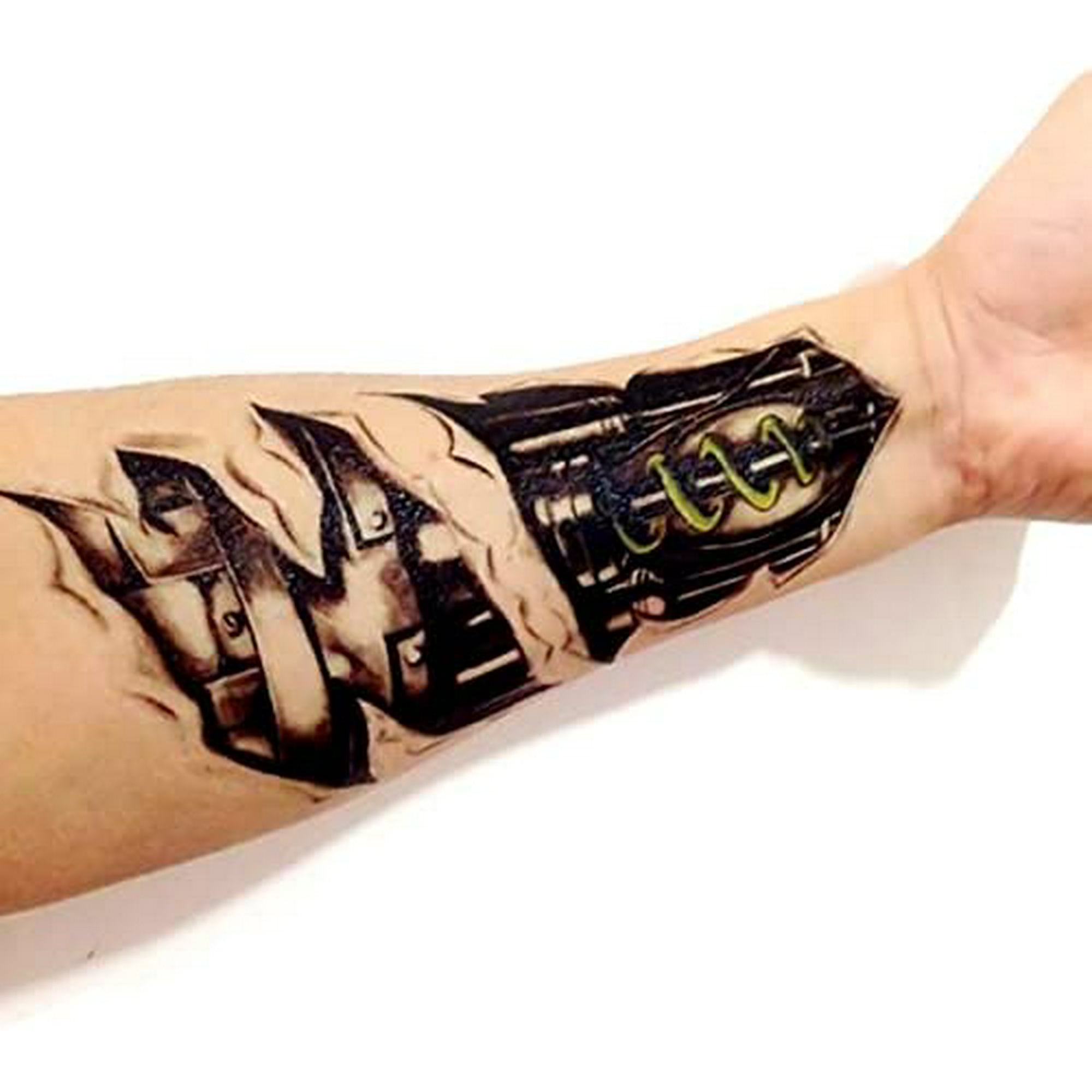 2 Sheets Temporary Tattoos 3d Machinery Design - Robot Arm Art Tattoo  Sticker for Men Women | Walmart Canada