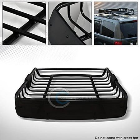 - Velocity Concepts Black Roof Rack Basket Car Top Cargo Baggage Carrier Storage W/Wind Fairing C01
