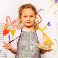 thumbnail image 3 of Pioneer Flower Floral Print Pattern Kids Aprons for Girls and Boys,Adjustable Neck Strap Toddler Aprons for Kids Cooking Baking, 3 of 7