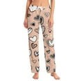 thumbnail image 2 of Hearthz Valentines Pajamas for Women Pants Love Heart Graphic Pajama Pants Womens Drawstring Wide Leg Holidays Sleep Pants Women, 2 of 7