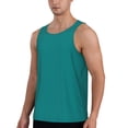 thumbnail image 2 of Gaeub Teal Men's Athletic Tank Top, Workout Sleeveless Shirts, Running Tank Tops for Gym, Running, Training - 3X-Large, 2 of 9