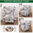 thumbnail image 3 of Housses de Chaise Extensibles avec Accoudoirs, Housse de Chaise d'Appoint Imprimée, Fauteuil Fleur, Housses de Fauteuil de Banquet Douces, Housses de Chaise Lavables pour Salon, Bureau, Réception, Lecture, Sofa, 3 of 7
