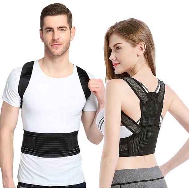 Copper Compression Posture Corrector For Men And Women - Copper Infused  Upper Back Spine, Neck, Shoulder & Clavicle Support Brace - Adjustable &  Breat