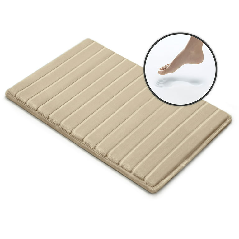 Smart Dry 17 x 24 Memory Foam Bath Mat in Deep Linen