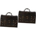 thumbnail image 1 of GFDYREE 2pcs Storage Box Jewelry Boxes Decor Wood Container Dragon Retro Jewelry Case Props Wooden, 1 of 7