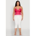 thumbnail image 3 of Womens Plus Size Floral Lace Caged Front Cami, 3 of 5