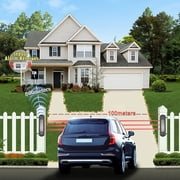 HTZSAFE Solar Wireless Alarm System-800 Meters Wireless Range-100 Meters Sensor Range-Solar Siren & Strobe-DIY Home Security + Solar Wireless Outdoor Photoelectric 3 Beam Sensor Waterproof(IP66)