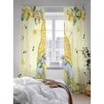 thumbnail image 3 of Sheer Curtains 96 Inches Long 2 Panels Set for Living Room, Yellow Lemons Semi Sheer Curtains for Windows, Cute Gnomes Summer Fruits Rustic Flowers Voile Window Treatments Rod Pocket Curtain, 3 of 7