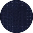 thumbnail image 1 of Ahgly Company Indoor Round Abstract Blue Contemporary Area Rugs, 6' Round, 1 of 4