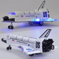 thumbnail image 1 of 8 Inch Alloy Force Control Space Shuttle Model with Light & Sound Toy Plane Gift for Children, 1 of 7