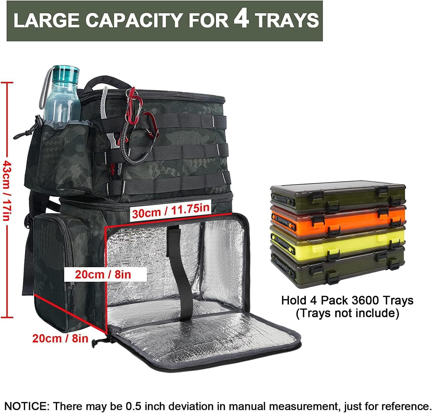 backpack tackle box walmart All Weather Fishing Backpack resistant bag offers extra protection Matein Fishing Backpack with 4