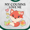 thumbnail image 4 of Inktastic My Cousins Love Me Little Fox Boys or Girls Baby Bib, 4 of 4
