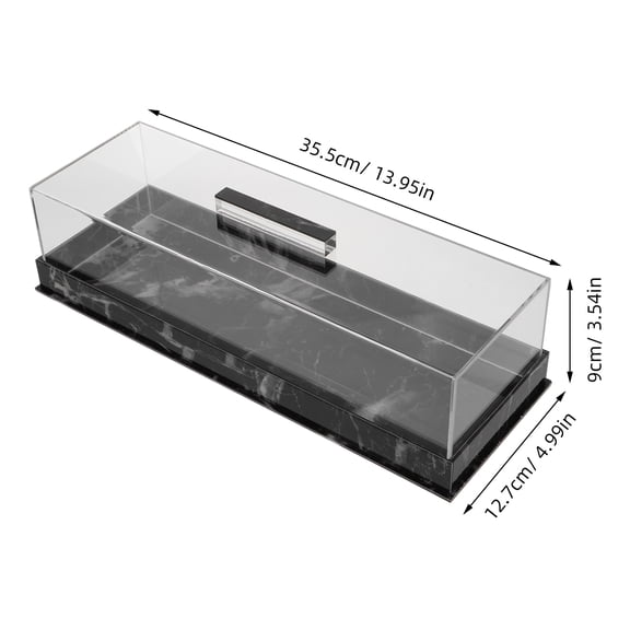 OFFIGAM Clear Acrylic Rectangular Cake Stand with Dome Cover, Dessert Display for Parties, Events, and Celebrations