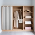 thumbnail image 3 of Cortina de puerta Blackout Joydeco, 198 cm, privacidad, blanco grisáceo, 3 of 9