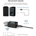 thumbnail image 4 of Bluetooth 5.0 Adapter Bluetooth Transmitter Receiver 2-in-1 Wireless 3.5mm aptX Low Latency Adapter for TV/Home Sound System for Single Bluetooth Signal Device, 4 of 7