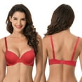 thumbnail image 4 of Curve Muse Women's Light Lift Add 1 Cup Push Up Underwire Convertible Tshirt Bra-2PK-RED,GREEN-42B, 4 of 7