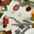 thumbnail image 3 of Red Pine Trees Merry Christmas Table Runner, Winter Xmas Holiday Kitchen Dining Table Decoration for Home Party Decor 13x36 Inch, 3 of 6
