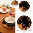 thumbnail image 3 of SKYSONIC Leaves and Pumpkins Cartoon Trivet Pot Holders Pads, Set of 2 Pot Holder Heat Resistant Trivets Cotton Thread Weave Mats Kitchen Table Decor, 3 of 7