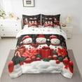 thumbnail image 3 of Feelyou Kids Xmas Snowman Twin Bedding Sets 7-Piece, Kawaii Christmas Gift Bedding Comforter Set, Happy Festival Reversible Sheet Sets, Microfiber Bedroom Decor, 3 of 8