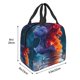 thumbnail image 3 of Fotbe Modern Art Red And Blue Colors Bolsa Térmica con Estampado y Forro de Aluminio Grueso Bolsa de Almuerzo con Bolsillo Frontal para Hombres y Mujeres, Ideal para Trabajo, Escuela, 3 of 8