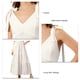 thumbnail image 4 of Vestido con escote en V, tirantes ajustables y dobladillo fluido con estampado de lunares - Blanco, talla S Summer Chic, 4 of 5