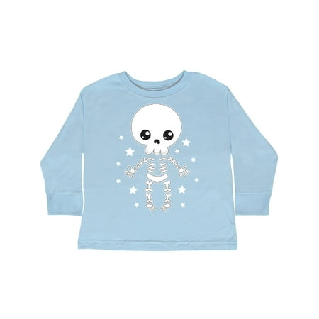 

Inktastic Happy Halloween Spooky Skeleton and Stars Gift Toddler Boy or Toddler Girl Long Sleeve T-Shirt