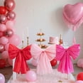thumbnail image 7 of Valentine's Day Giant Wall Bow Decor, Large Fluffy Pleated Yarn Fabric Bow for Living Room, Bedroom, Door And Party Background Decoration in Romantic Red Tones Harlik, 7 of 7