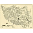 thumbnail image 2 of Land Office 14x12 Gold Ornate Wood Framed with Double Matting Museum Art Print Titled - Harris Texas Landowner - Land Office 1893, 2 of 4