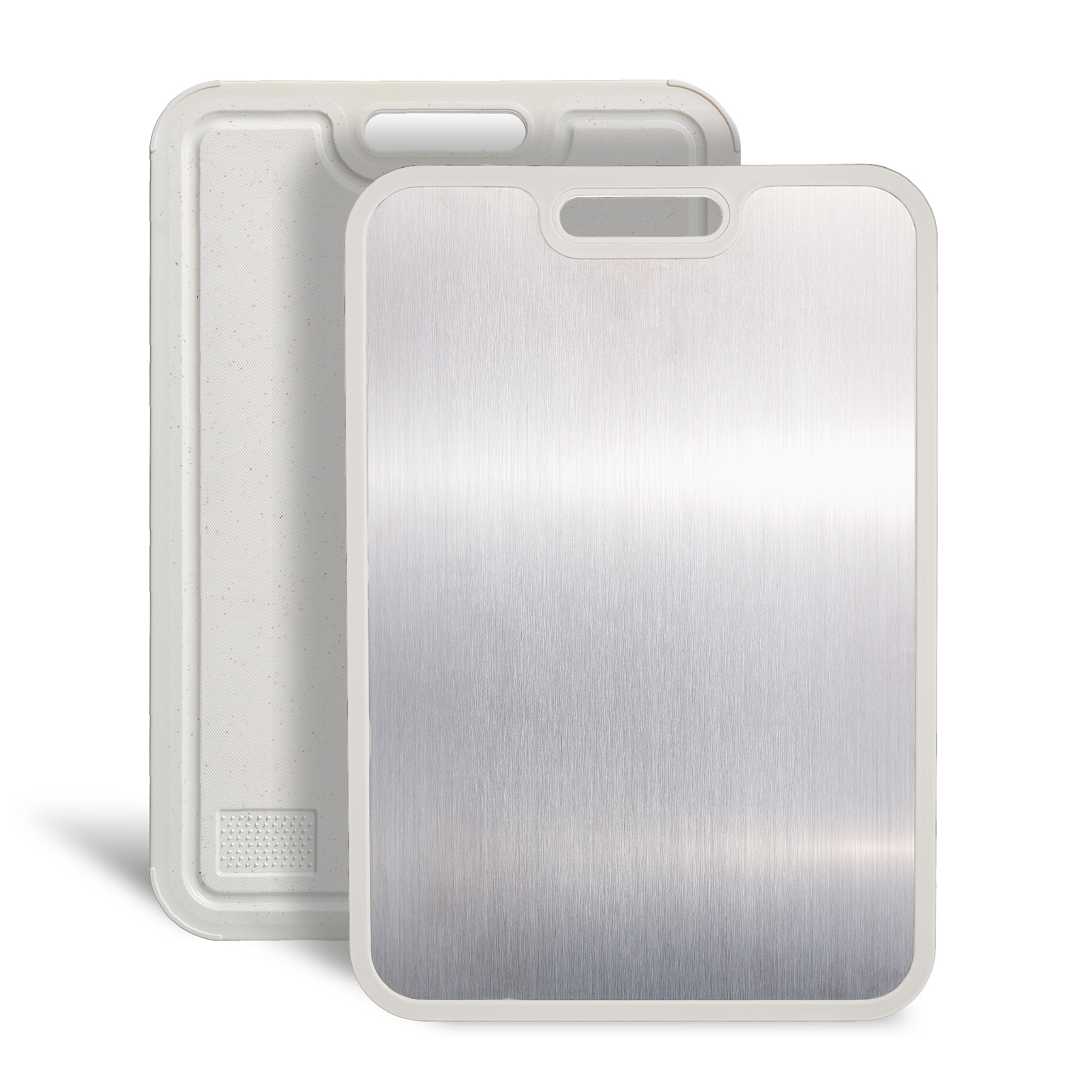 Cook With Color Double-Sided Titanium Chopping Board, Cream photo 7
