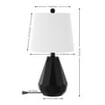 thumbnail image 3 of SAFAVIEH Seira 20 in. Glam Black Resin Table Lamp with White 100% Cotton Shade, 3 of 6