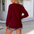 thumbnail image 4 of BODOAO Women's Graphic Sweatshirt Be Kind Crewneck Long Sleeve Pullover Oversized Loose Fit Casual Positive Quote Fall Winter Top for Women Inspirational Fashion Wear Wine 3XL, 4 of 5