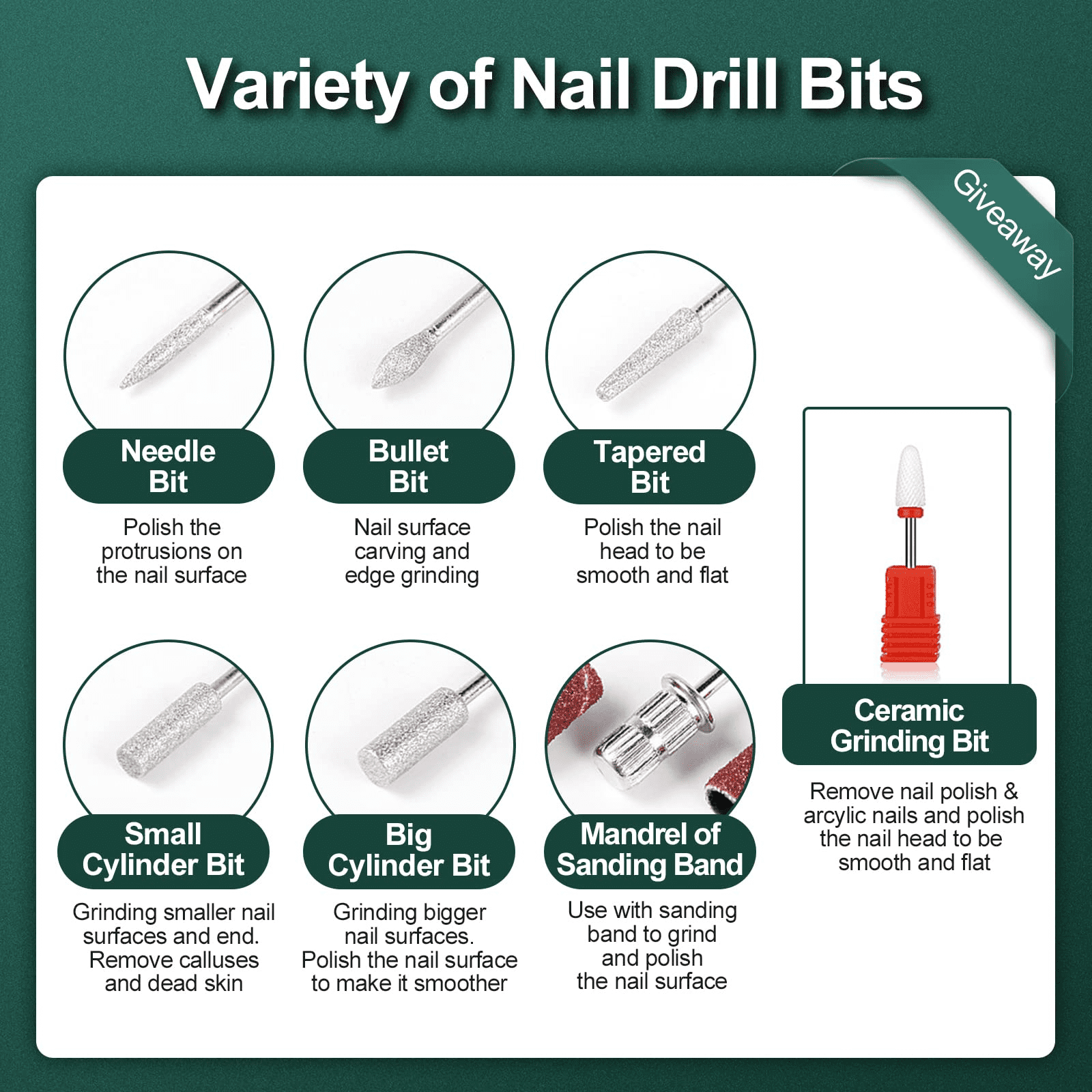 Professional Nail Drill , KUIIYER 35000RPM Electric Nail Drill Kit (66Pcs Portable 3000mAh Cordless Rechargeable Variable Speed All-Metal Nail File Set) for Acrylic Nails DIY Manicure Pedicure