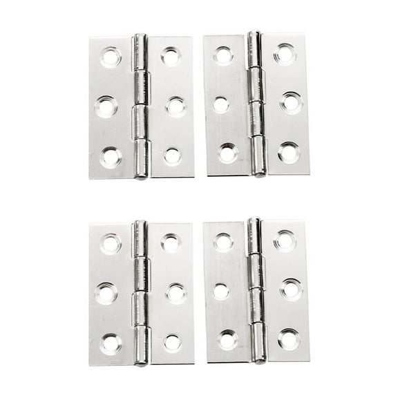 4Pcs Stainless Steel 2 Inch 4.4X3.1cm Cabinet Door Hinges Hardware