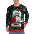 thumbnail image 1 of SUNSIOM Men Fall Sweatshirts Crew Neck Long Sleeve Fashion Snowflake Present Pattern Christmas Costumes, 1 of 6