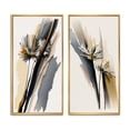 thumbnail image 2 of Designart "Hyperrealistic Multicolor Gerbera Daisy Blooms I" Gerbera Framed Wall Art Set Of 2 - Beige Floral Framed Wall Art Set Of 2, 2 of 7