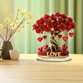 thumbnail image 4 of Neoyler Valentine's Day Rose Tree Acrylic Ornament Love Decor Heart Accent Romantic Desktop Display Gift for Him or Long Lasting Acrylic Keepsake for Home Office Mantel Red 7.9in, 4 of 8