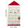 Advent Calendar Bag Xmas Wall Countdown Pockets With 24 Decoration