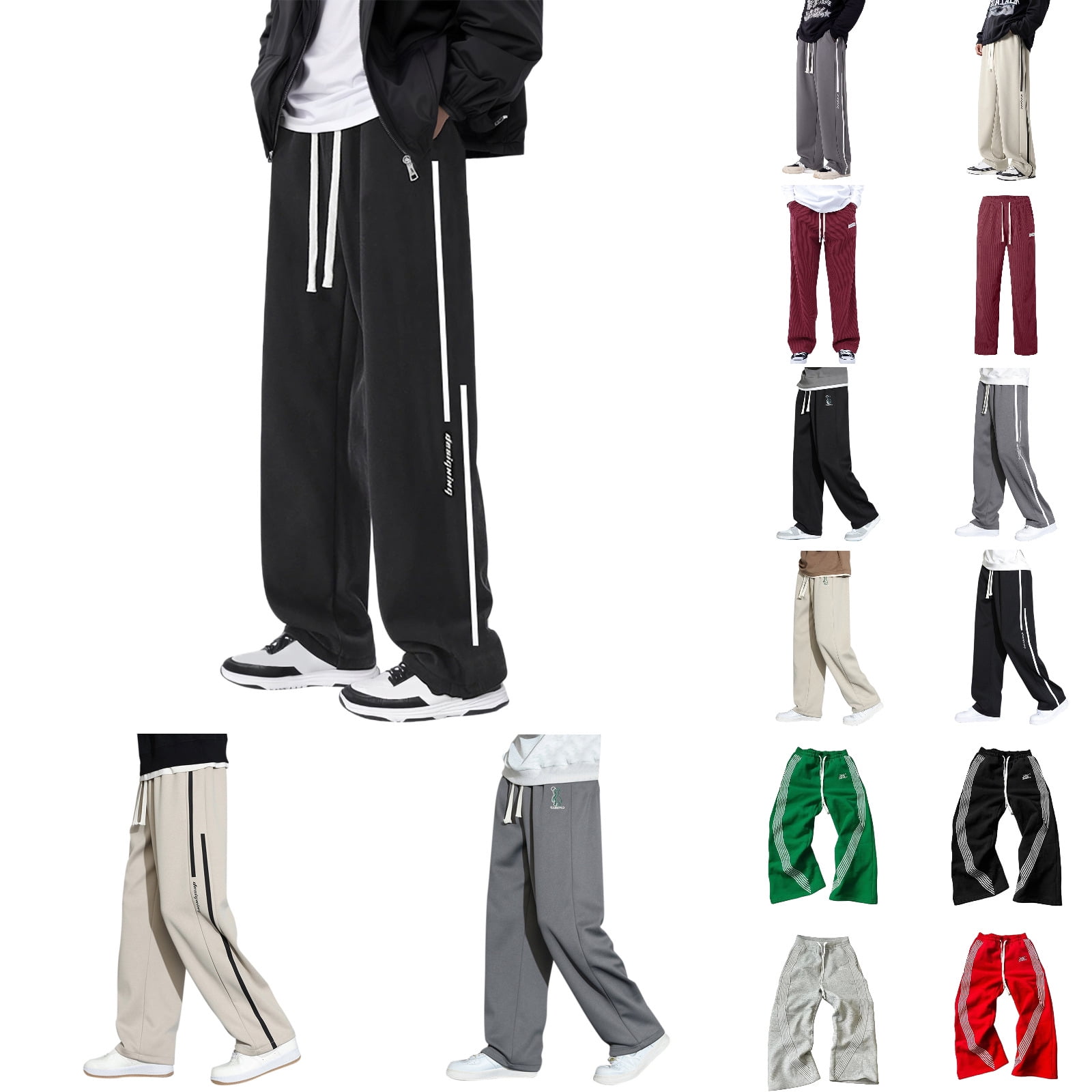 Y2K Jeans Streetwear Calça De Bolso Grande Hip Hop Carta Gráfica Baggy